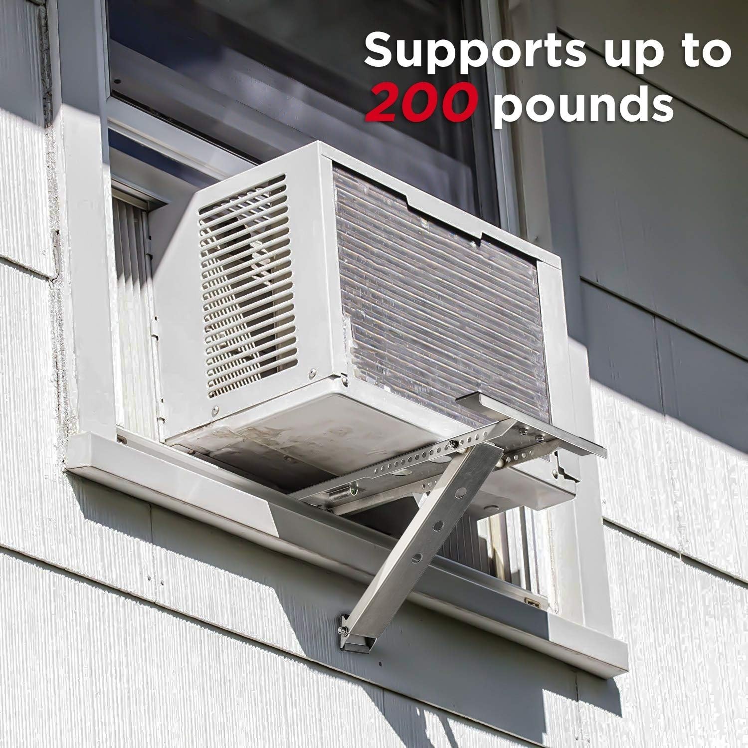 ACS-200 Universal Window Air Conditioner Support Bracket Up to 200 lb Window AC
