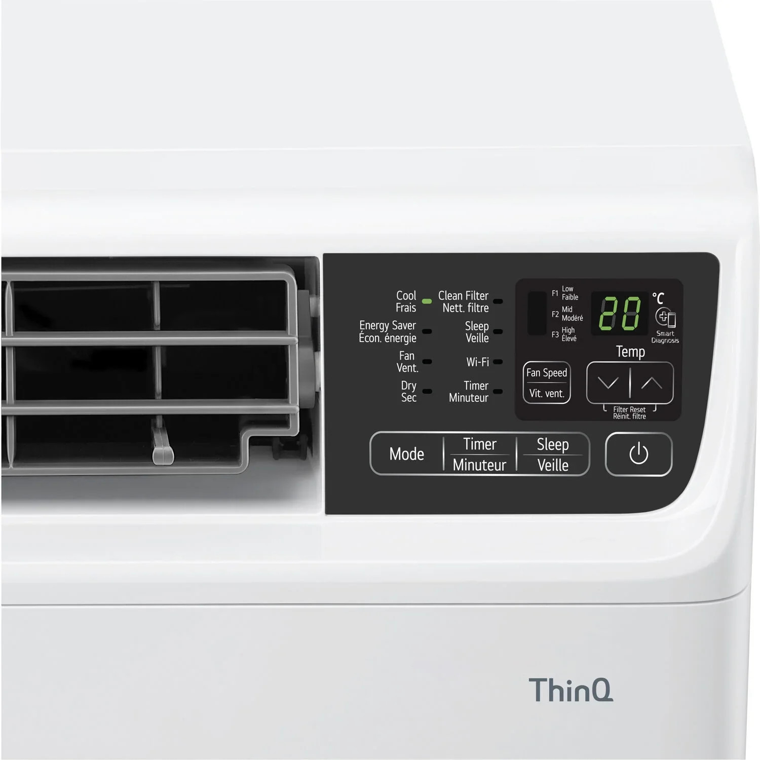 LG LW1522IVSM 14,000 BTU 700 Sq. ft 115-Volt New Window Air Conditioner with Wi-