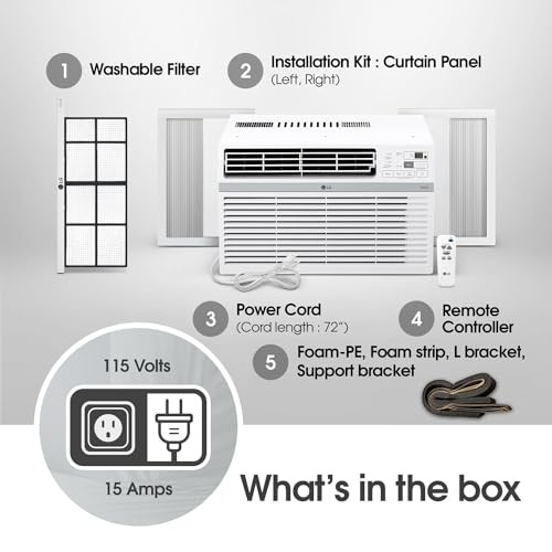 LG 14,000 BTU 115V WINDOW AC LW1424RD – WHITE