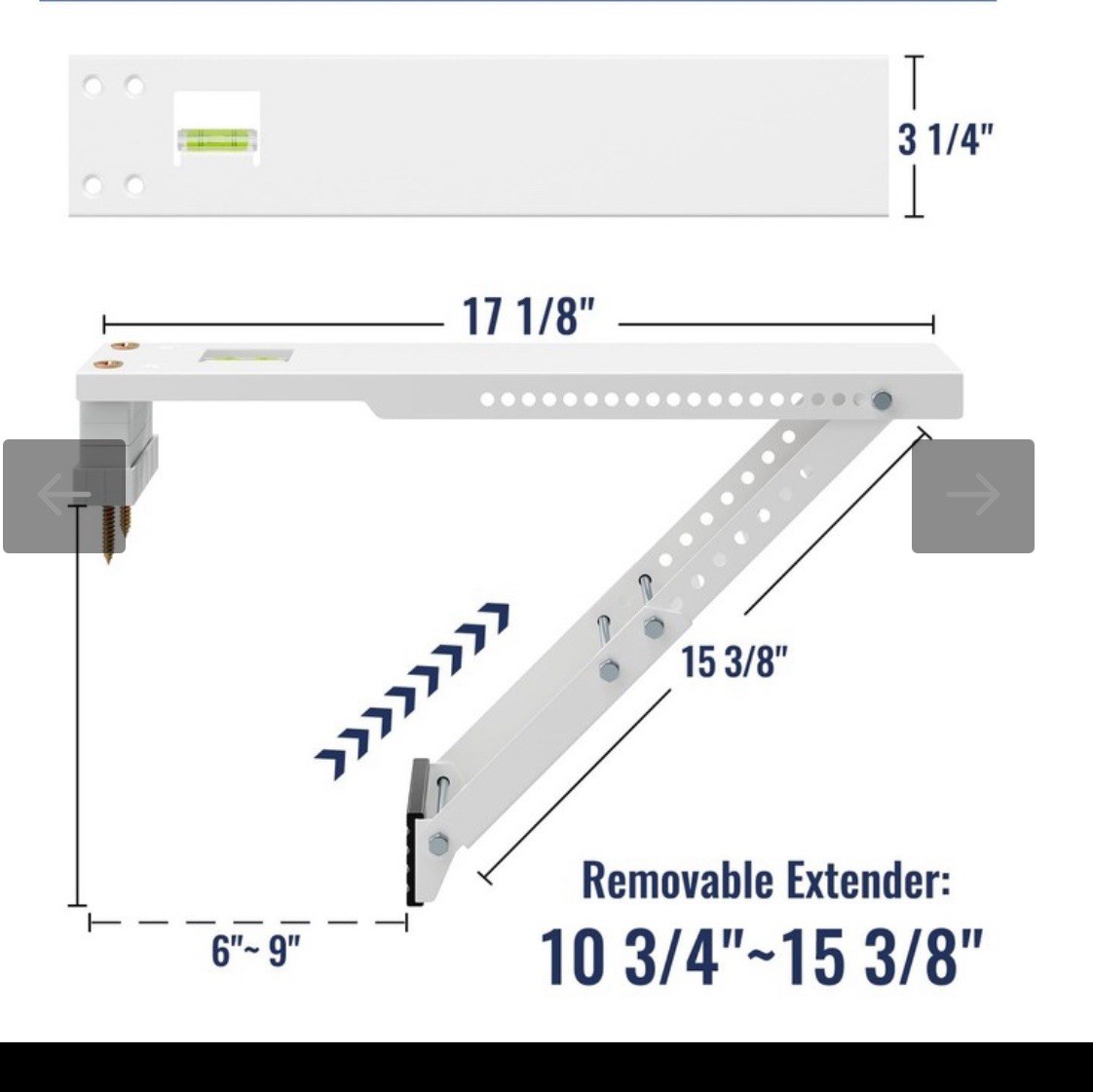 New! Universal AC Air Conditioner Heavy Duty Steel window bracket.