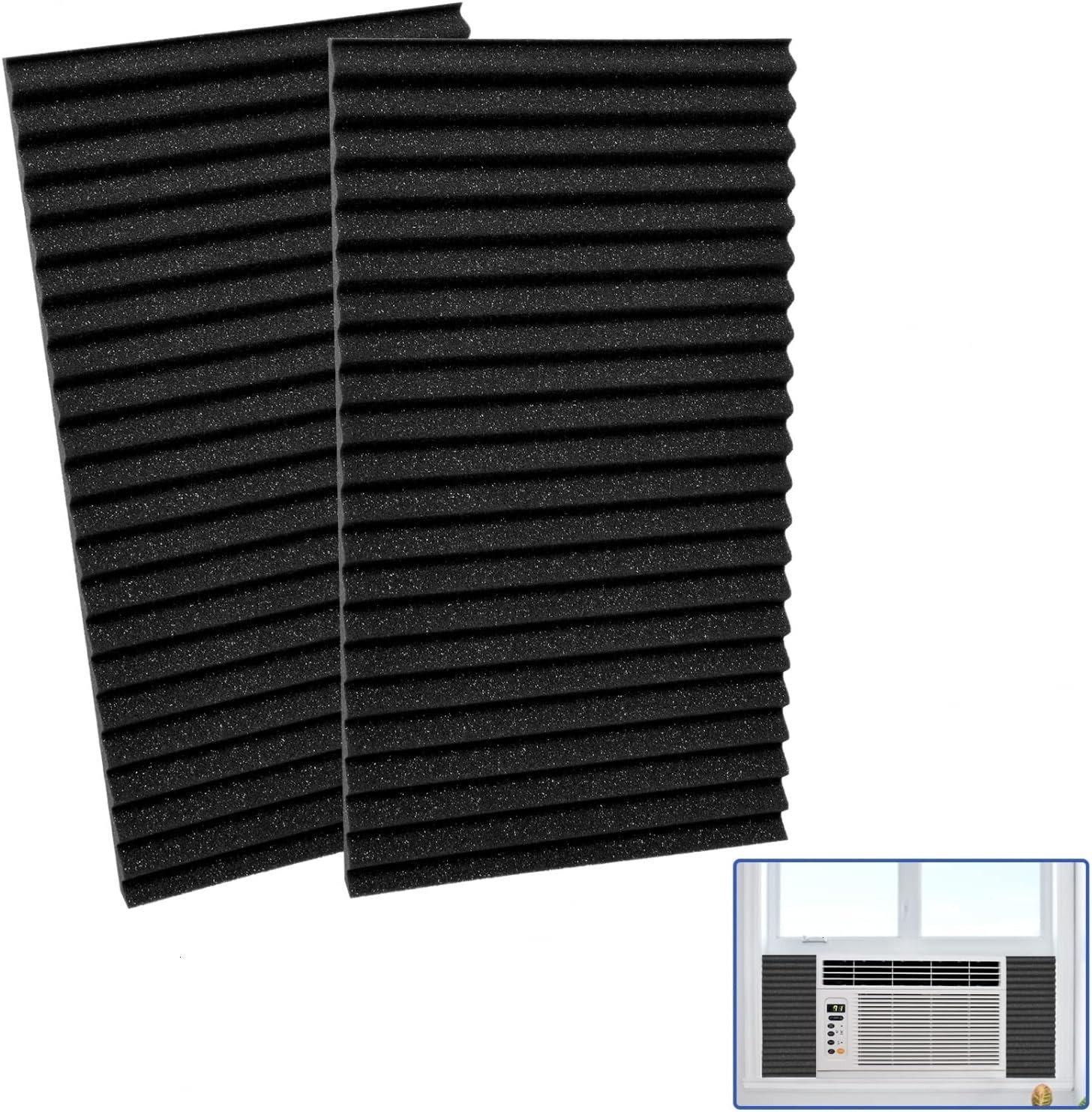Noise-Reducing Foam AC Side Panel Kit for Windows – 2 Pack, Easy Installation