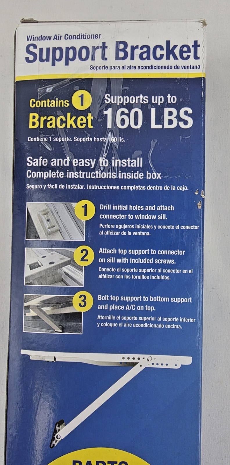 AC-Safe AC-160 Universal Window AC Support Bracket 160lb Heavy Duty NEW
