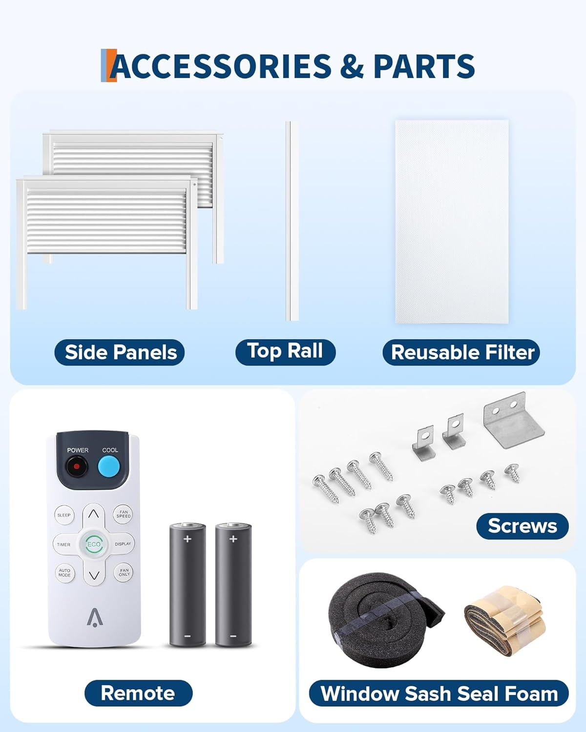 6000 BTU Window Air Conditioner with WiFi, 3 in-1 Energy Saving Window AC Unit