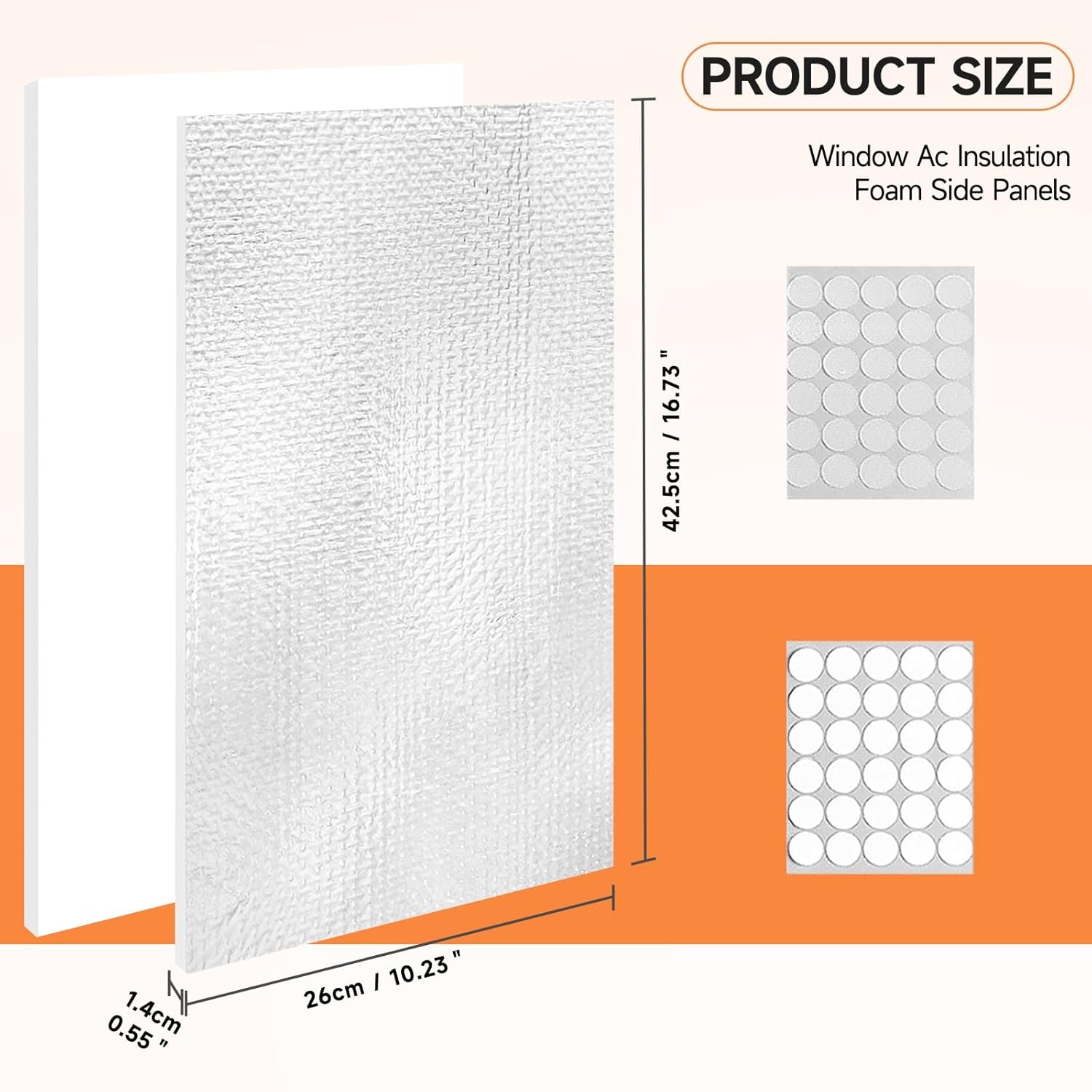 Window AC Air Conditioner Insulation Foam Side Panels Winter Cover Kit