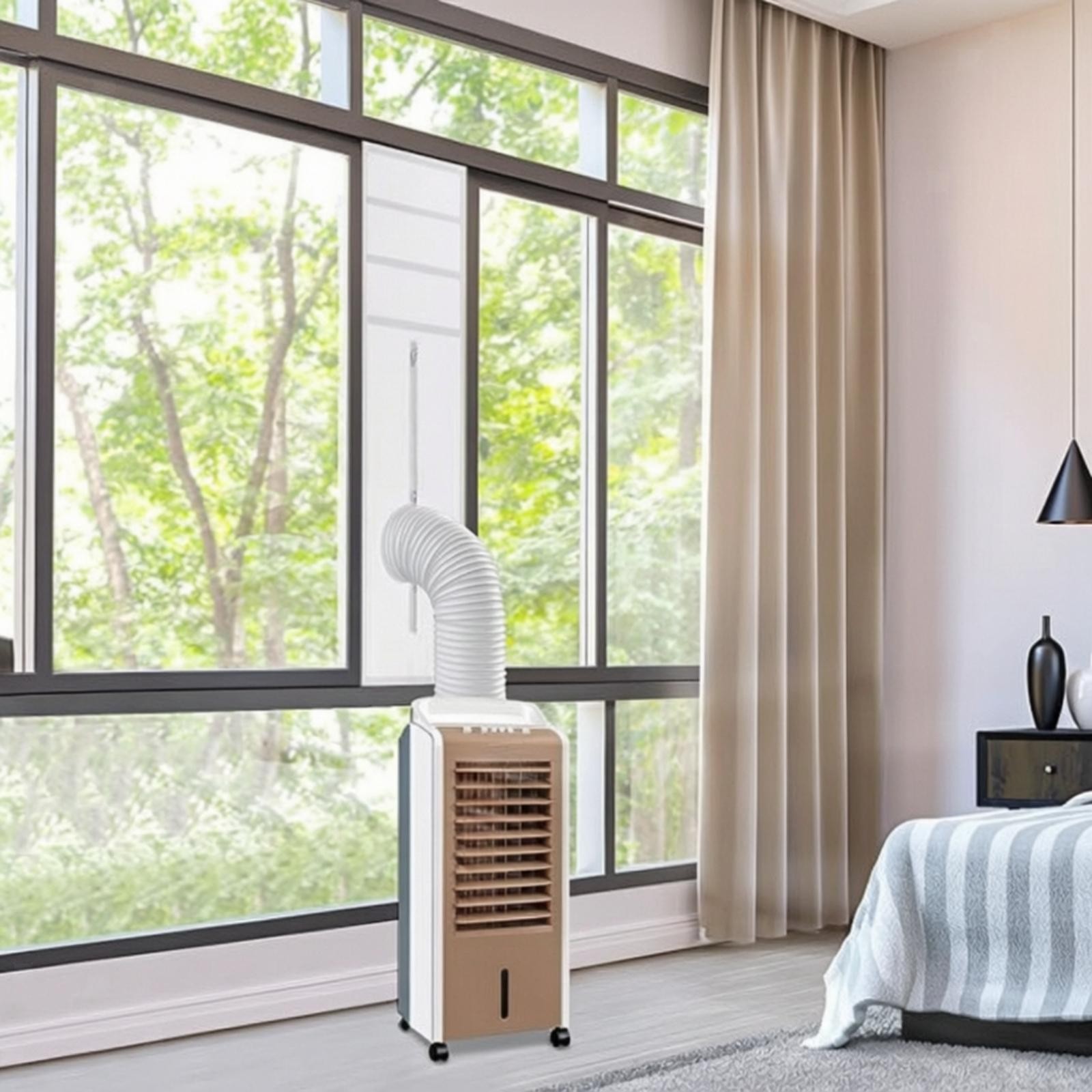 Window Barrier Panel Zippered Air Conditioner Window Barrier with Zipper