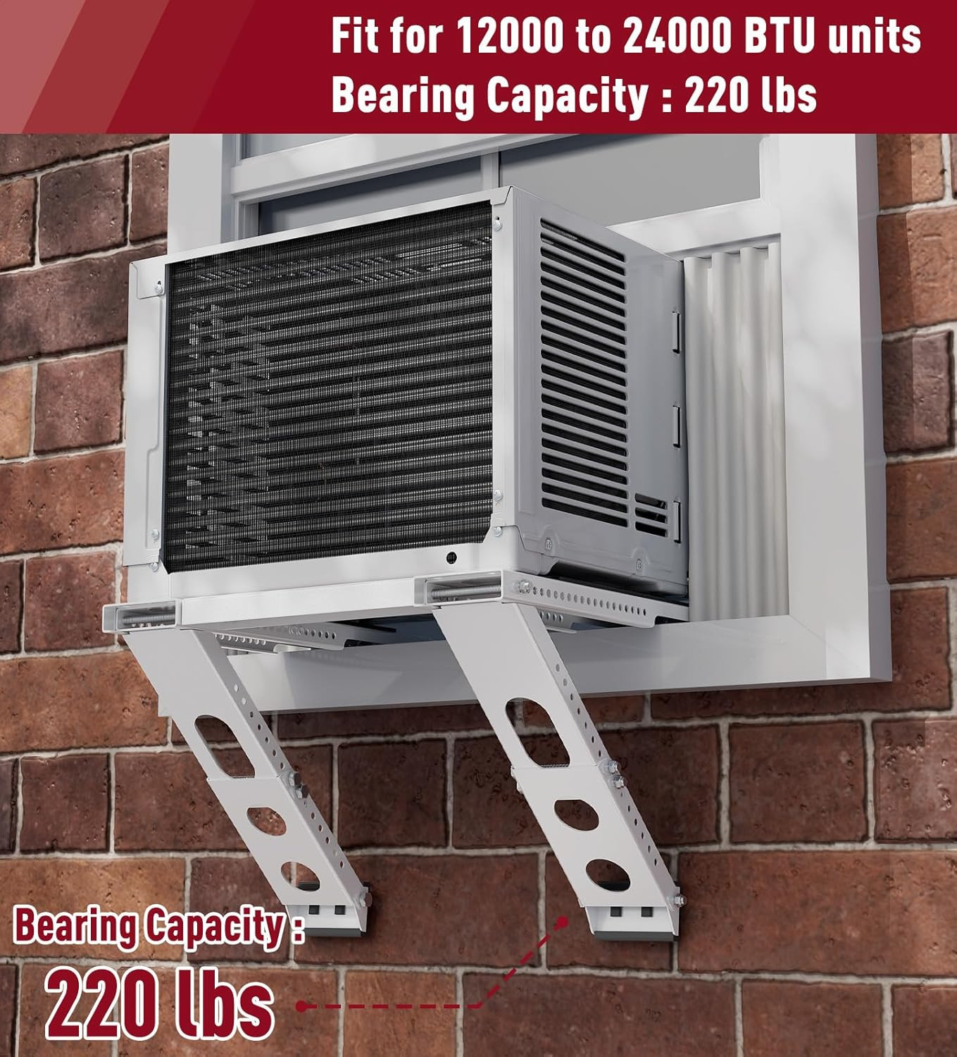 LEOPO Air Conditioner Support Bracket,Fits Single & Double-Hung Windows,Heavy Du
