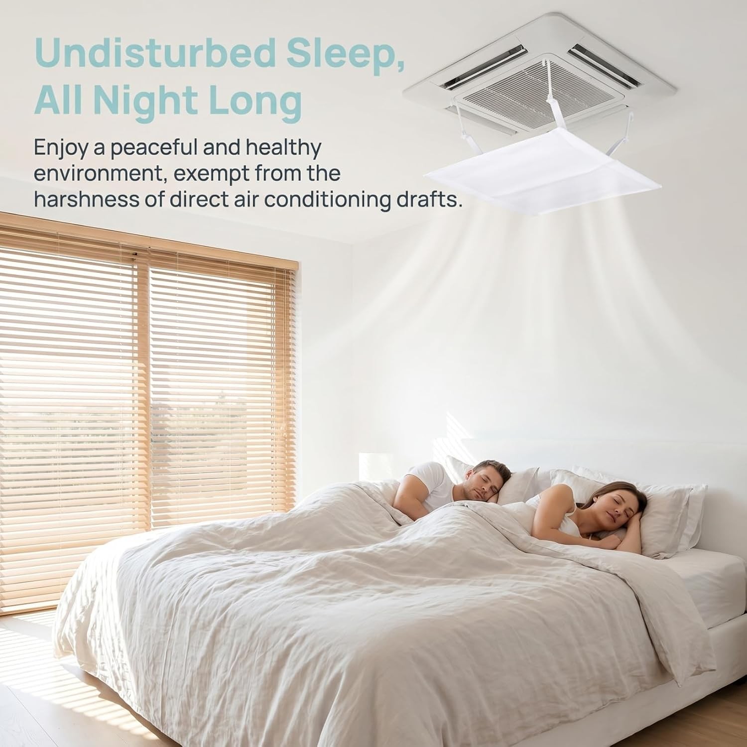 2 Pack 13.76 Inch Ceiling Air Conditioner Wind Deflector for Efficient Airflow