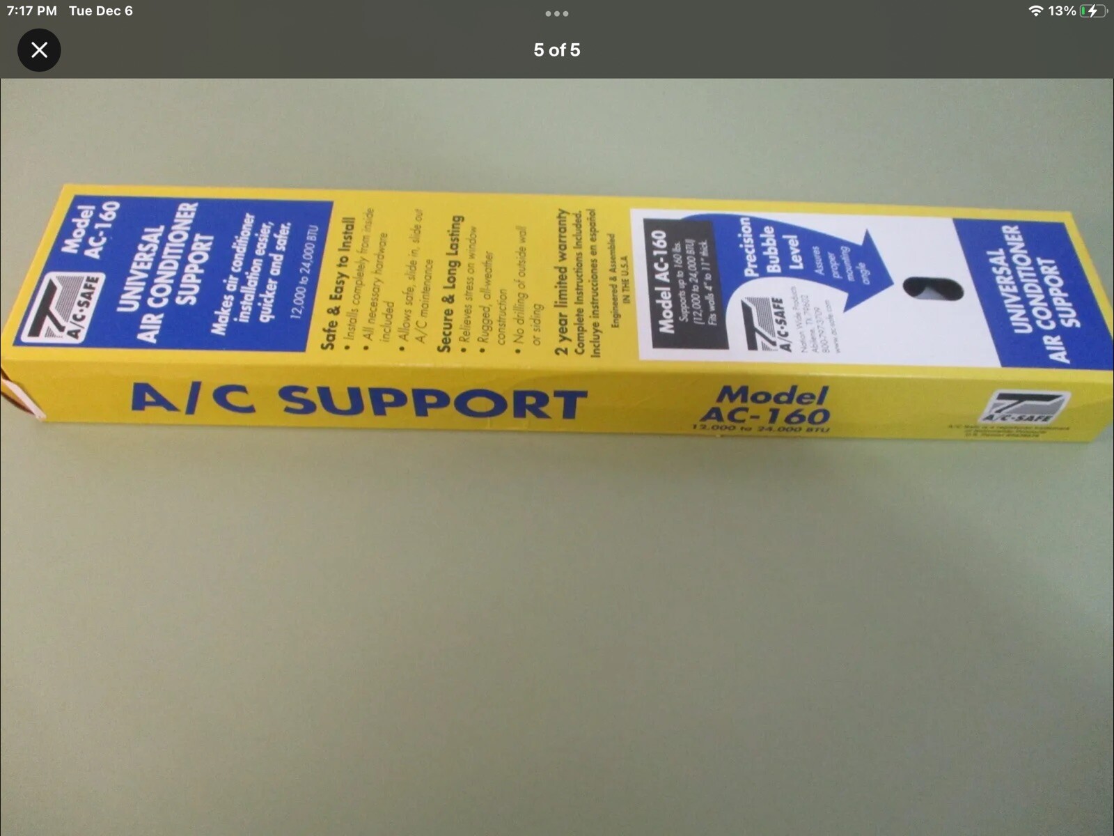 Universal A/C Support Bundle -Bracket w/ Interior & Exterior Covers
