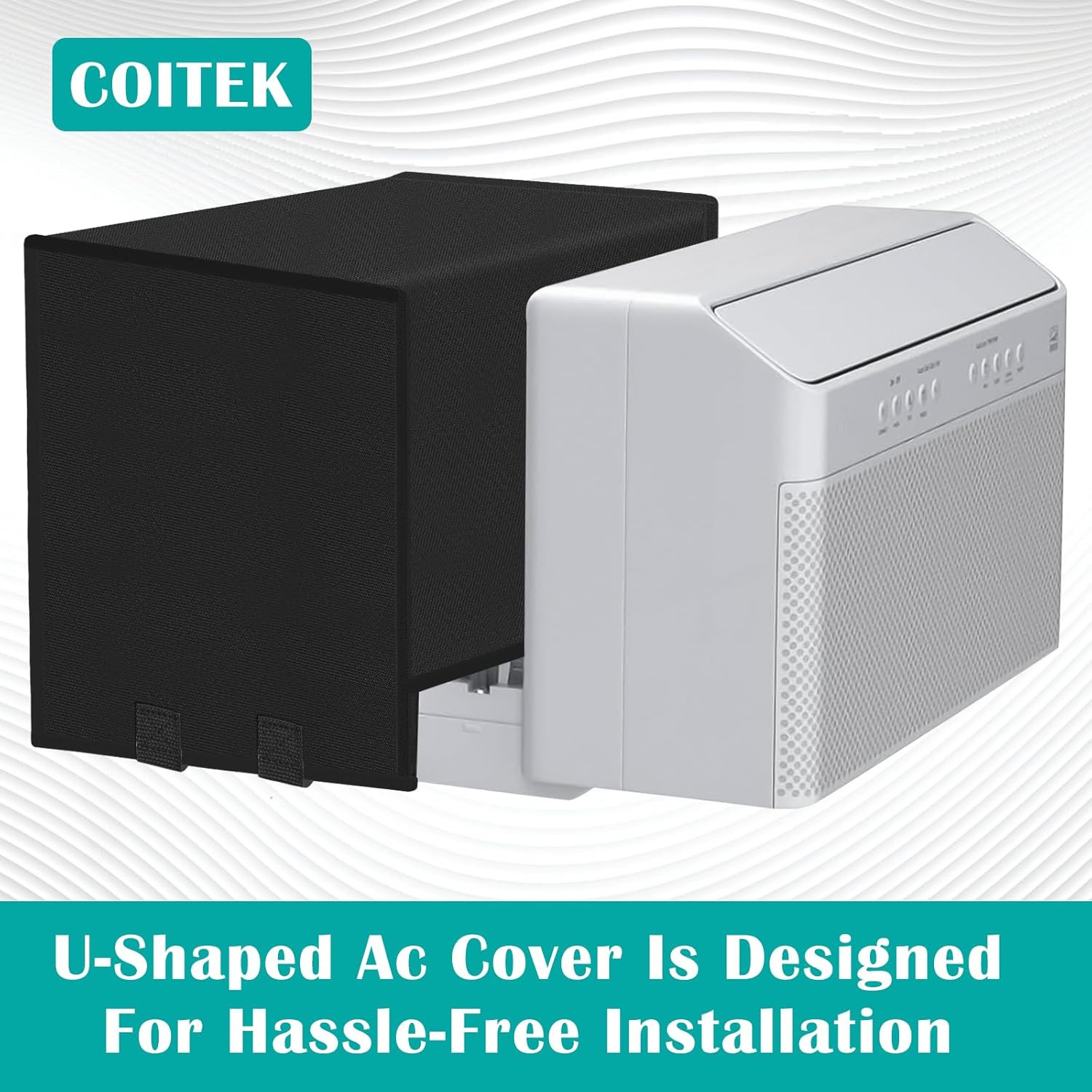 Air Conditioner Outdoor Cover for Midea U-Shape Window AC, 600D Waterproof Unit