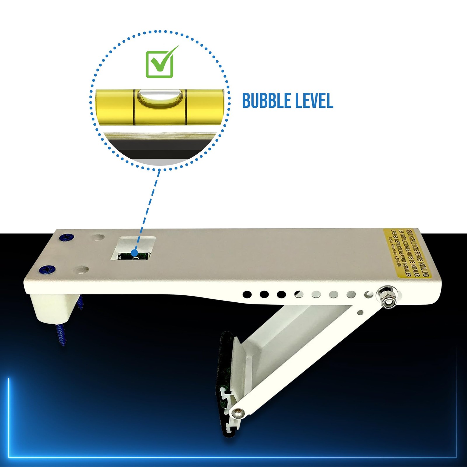 DA-80 AC Wall Mount Support Bracket Heavy Duty Mini Split HVAC 80 lbs White