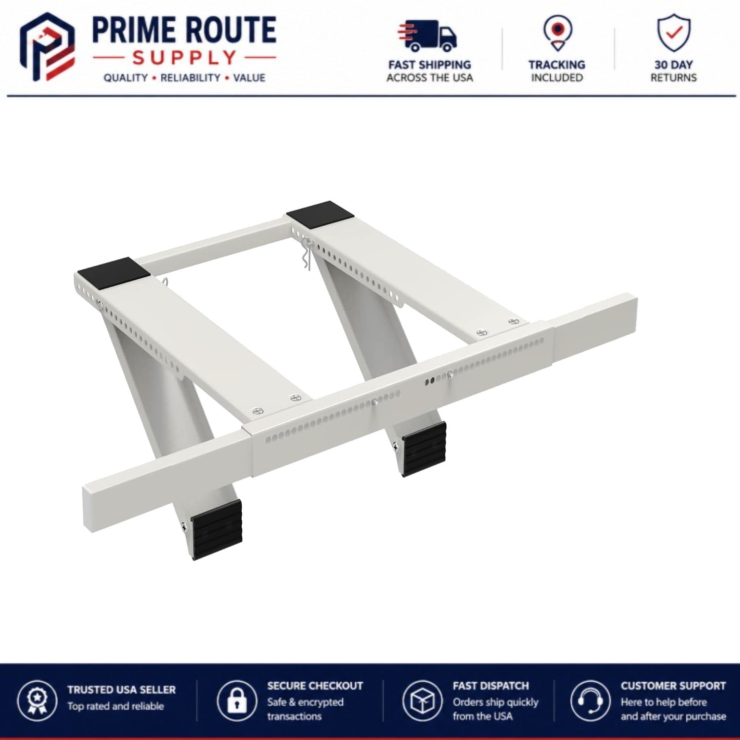 No-Drill Window AC Bracket – Safety Features, Adapts to 24-38″ Windows