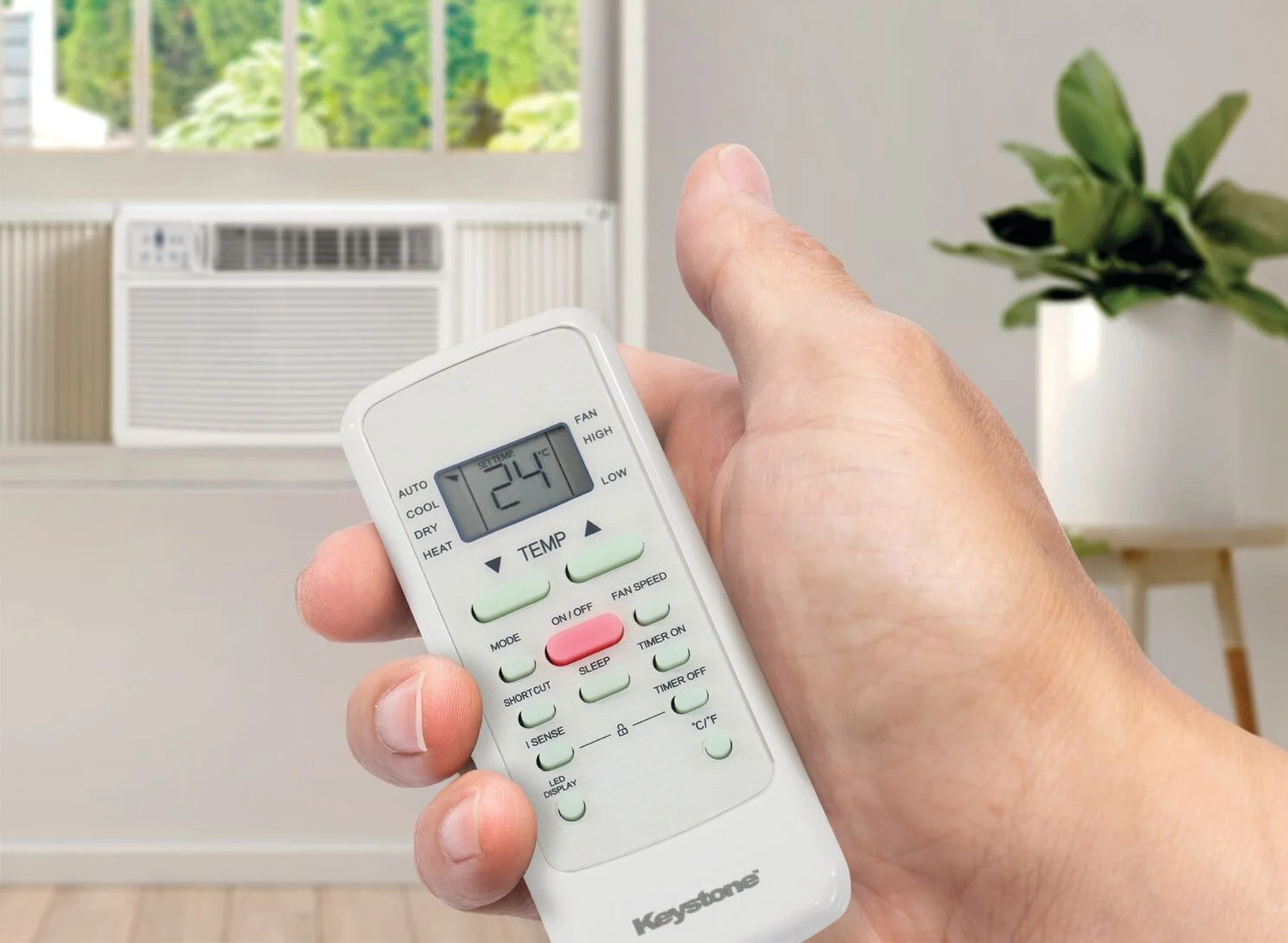 Keystone KSTHW25B 23,200/22,900 BTU Window/Wall Air Conditioner with 16,000 BTU