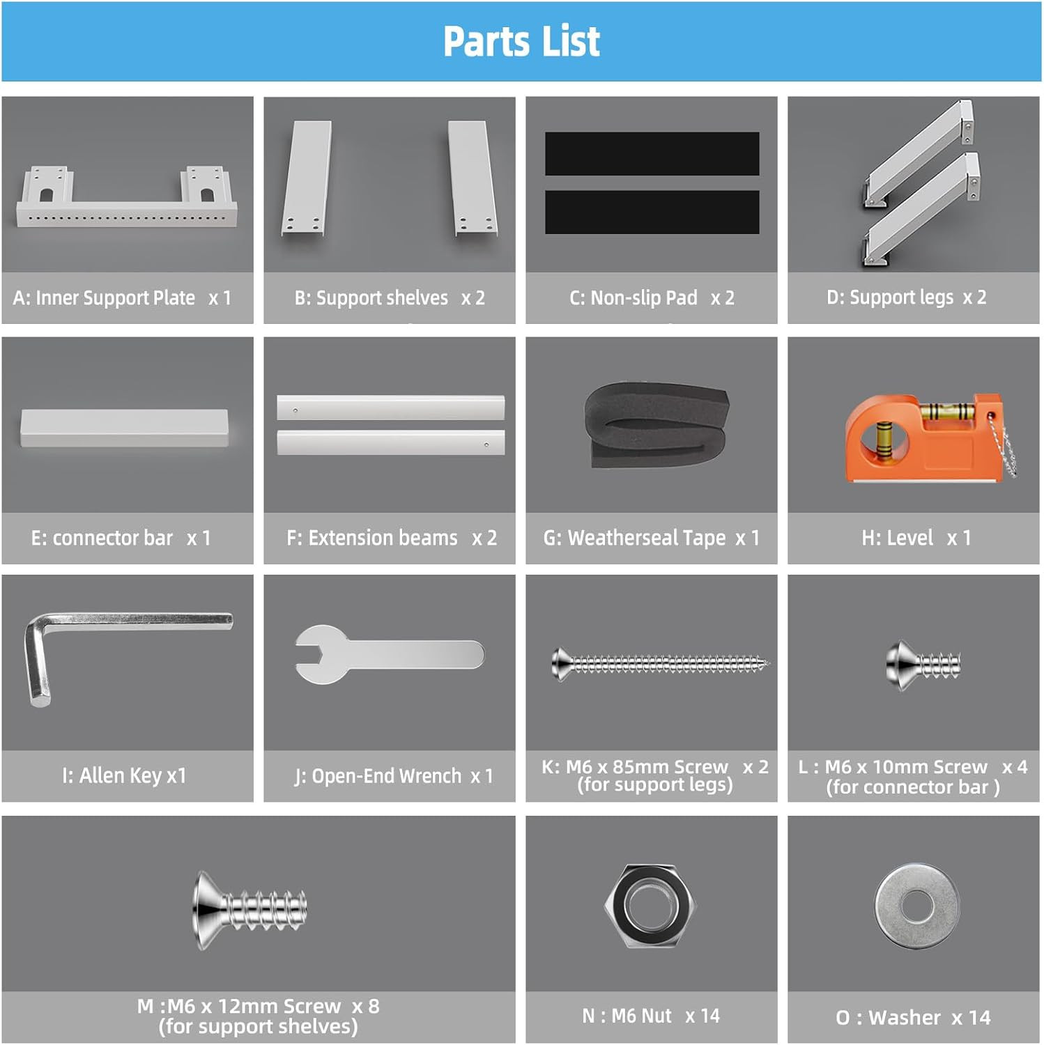 Window AC Support Bracket, No-Drill No-Tool Air Conditioner Support Bracket Adju