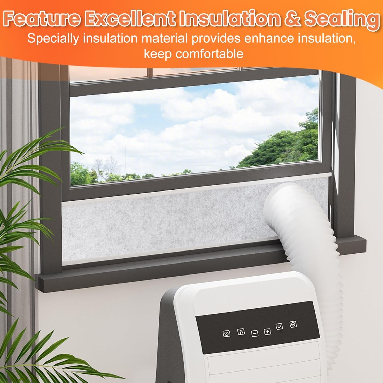 Insulated Foam Panels for Portable Air Conditioner Window Vent Kit Insulation