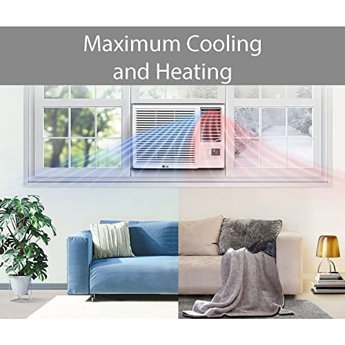 WHITE – LG 23,000 BTU / 12,000 BTU WINDOW AC (COOL / HEAT), REMOTE (208V), R410A