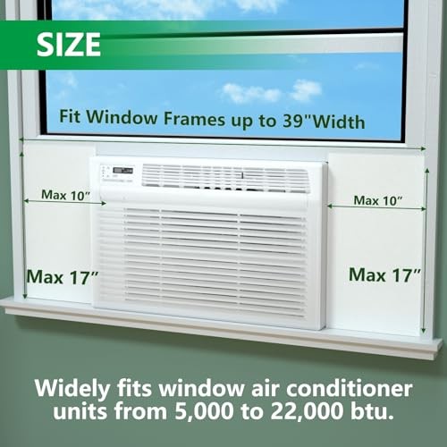 Window Air Conditioner,Side Insulated Foam Panel, Summer/Winter Heat and Draft