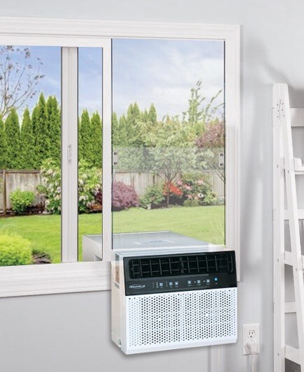 MobilComfort 12kBTU Window Sill Saddle Air Conditioner 16,000 BTU( ASHRAE) Heat