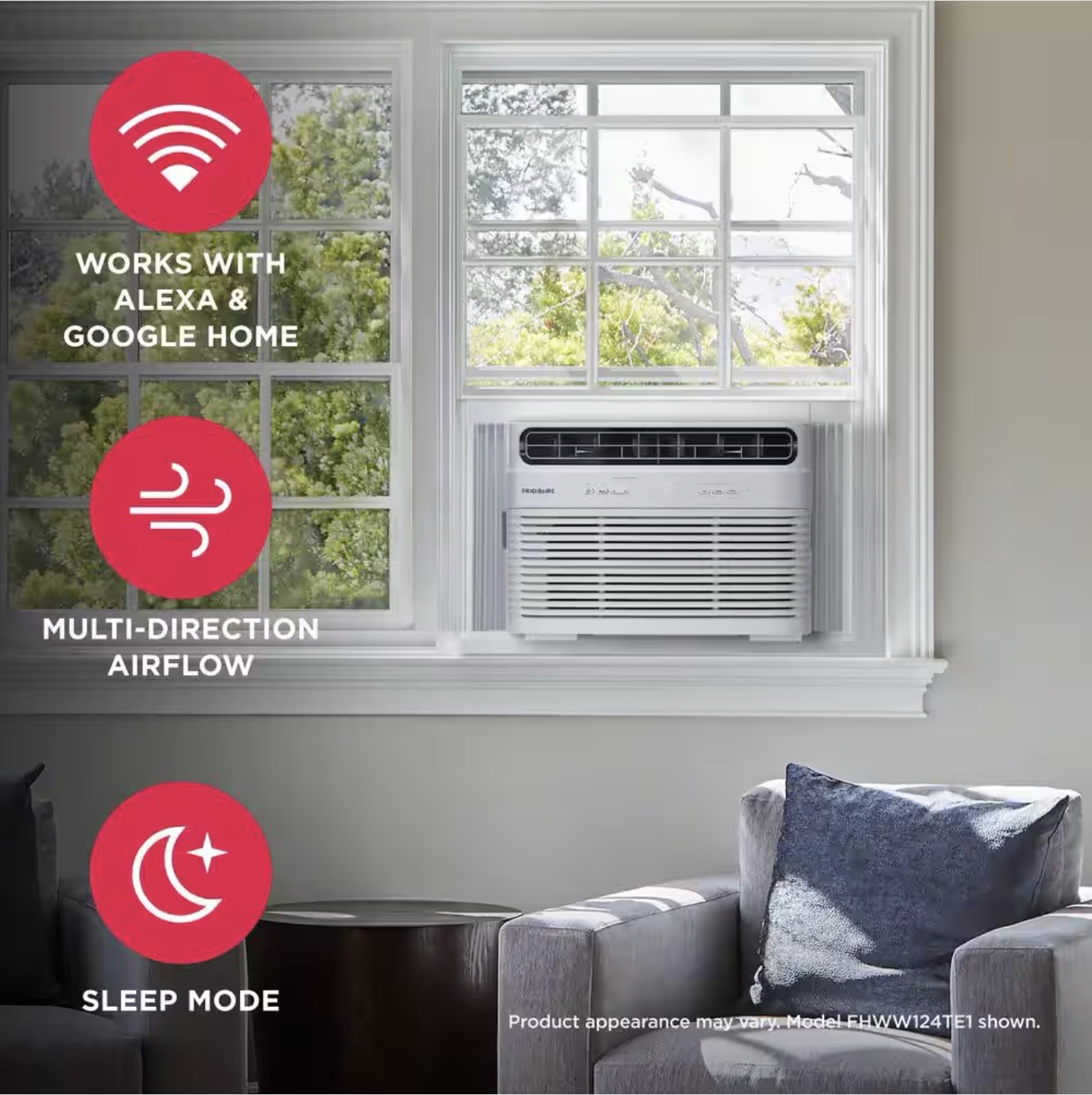Frigidaire 18,000 DOE BTU 230VOLT Window Air Conditioner with Remote and Wi-Fi