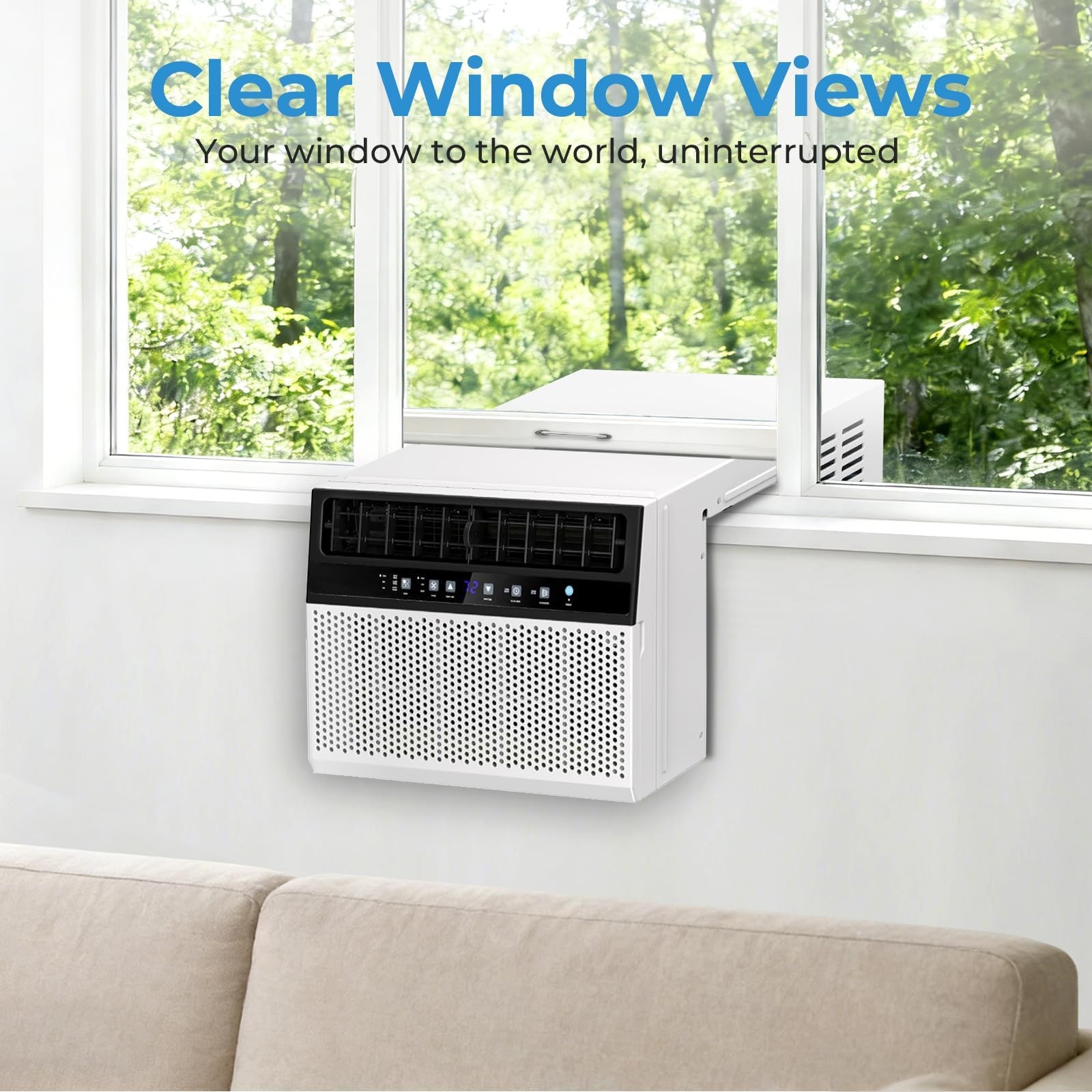 Electactic U-shaped Window Air Conditioner,AC Window Unit Cools Up 550 Sq.ft,…