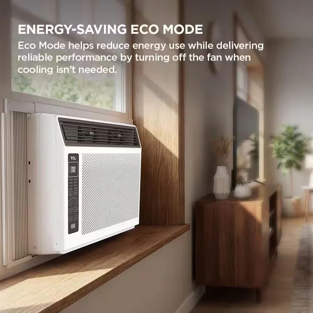 TCL 6000 BTU Window Air Conditioner 250 sq ft Remote Control 115V White T06WC3R