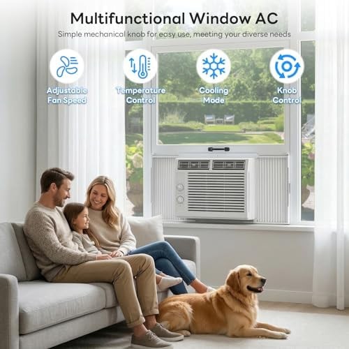 ZAFRO 5,000 BTU Window Air Conditioner Cools Up to 150 Sq.Ft.,Window AC Units…