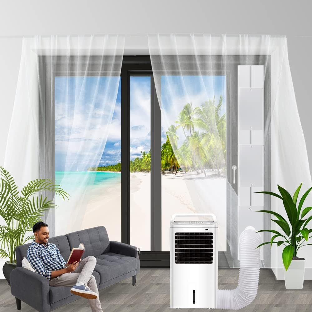Portable Sliding Door Air Conditioner Kit, Adjustable AC Sliding Door Vent Kit 1