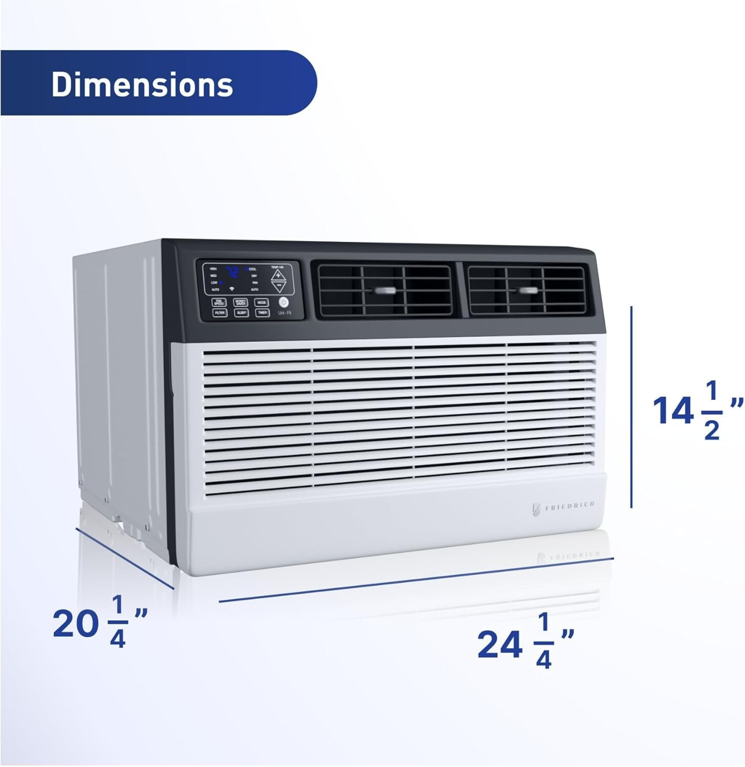 Friedrich Uni-Fit 8000 BTU Through-the-Wall Air Conditioner with Electric Heat