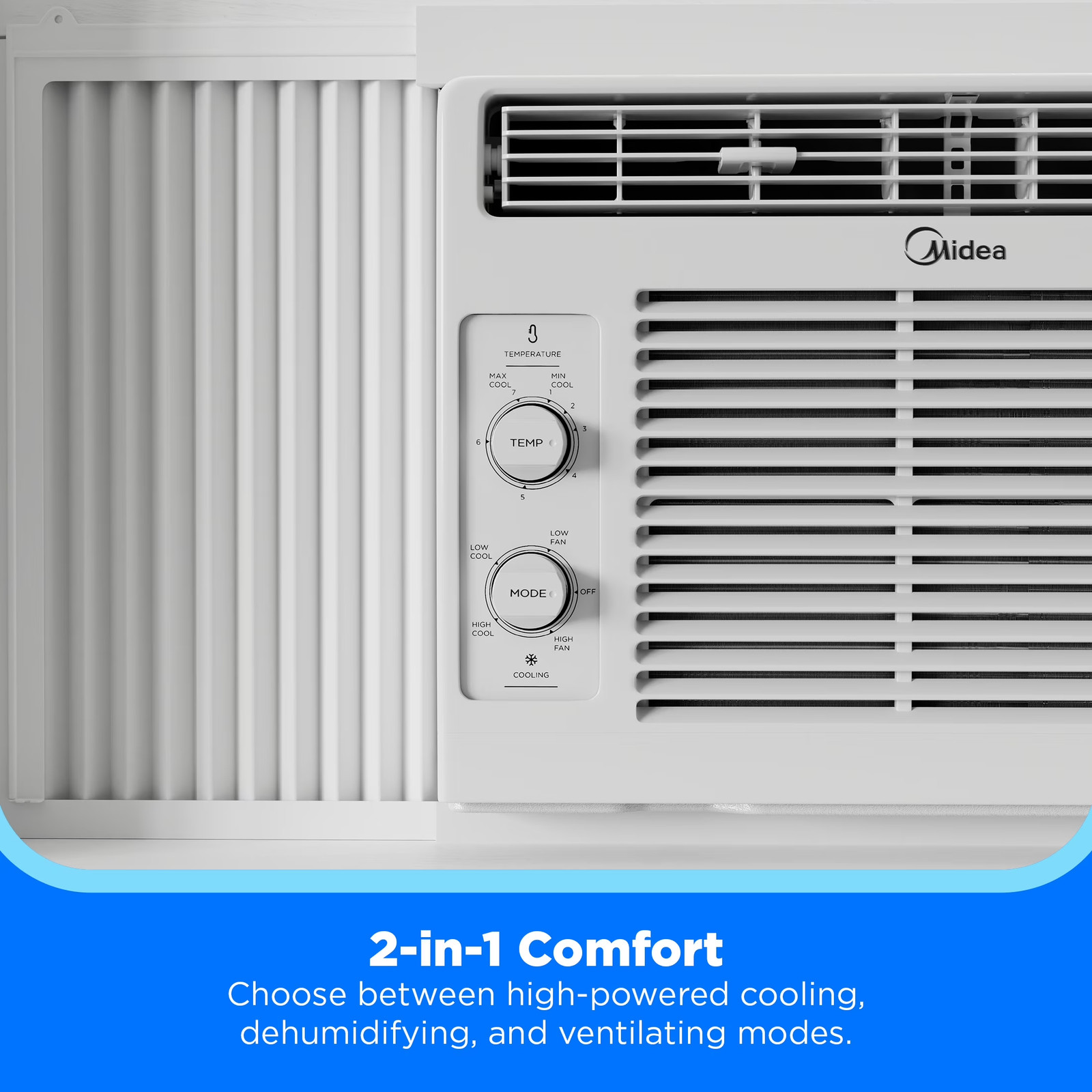 5,000 BTU Mechanical Window Air Conditioner up to 150 Sq Ft Easy Install White