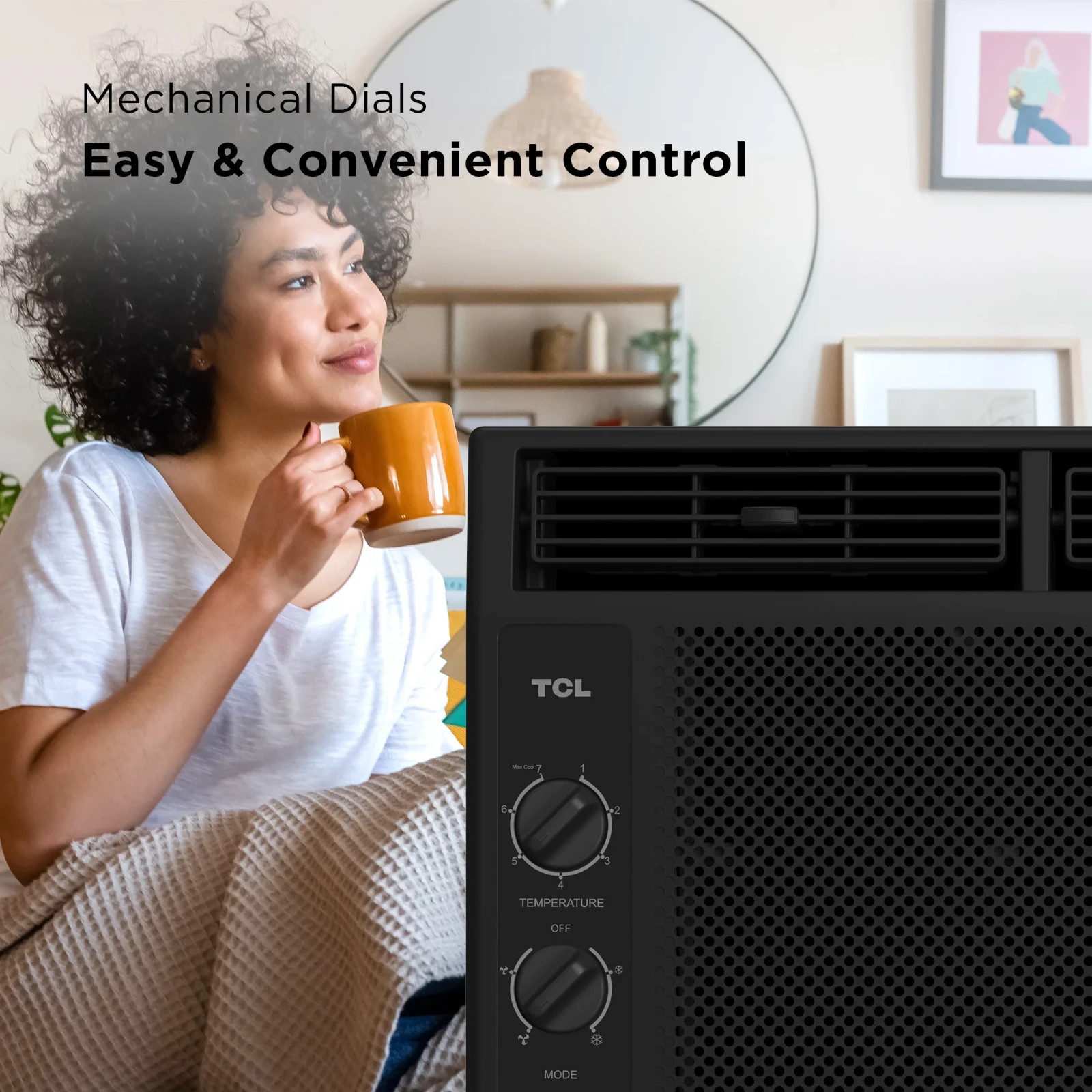 TCL 5,000 BTU Mechanical Window Air Conditioner, Black, W5WM-B3