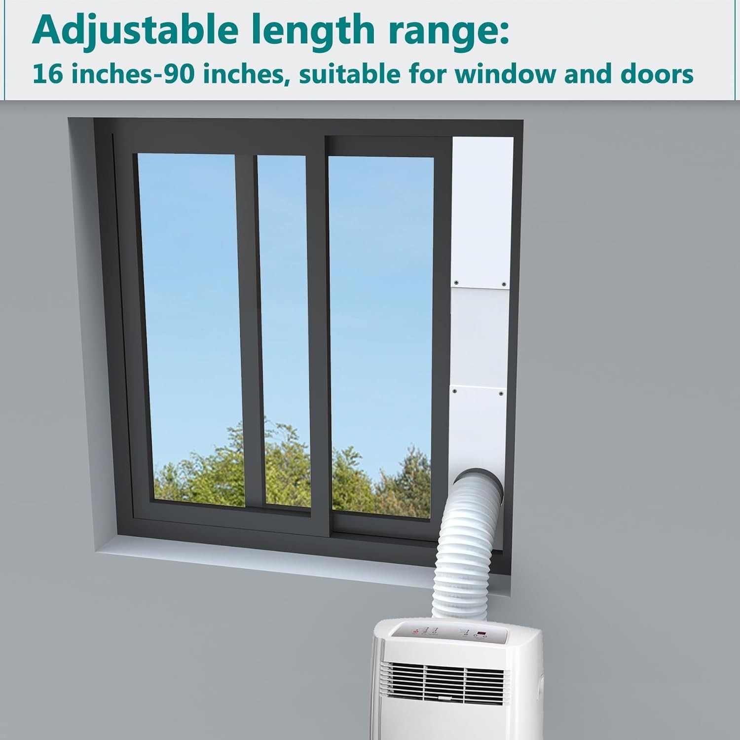 Daisypower Sliding Door Kit for Portable Air Conditioner,Adjustable Seal Panels