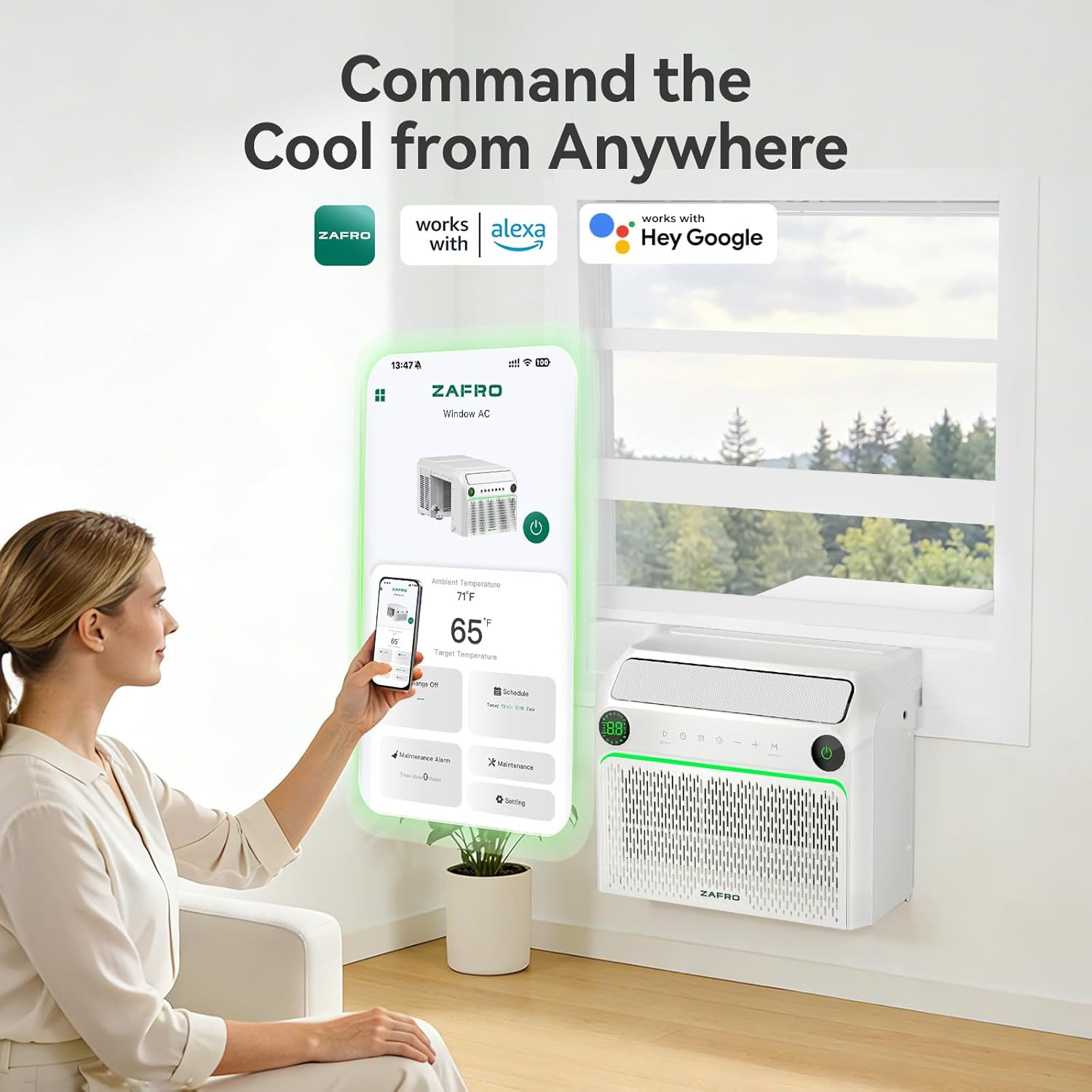 U Shaped Inverter Window Air Conditioner, Ultra Quiet (32Db), 10000BTU ASHRAE (6