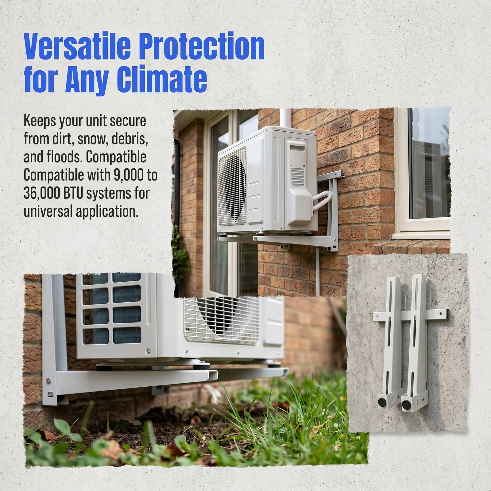Zokop Update Mini Split AC Air Conditioner Wall Support Bracket, Quick Install