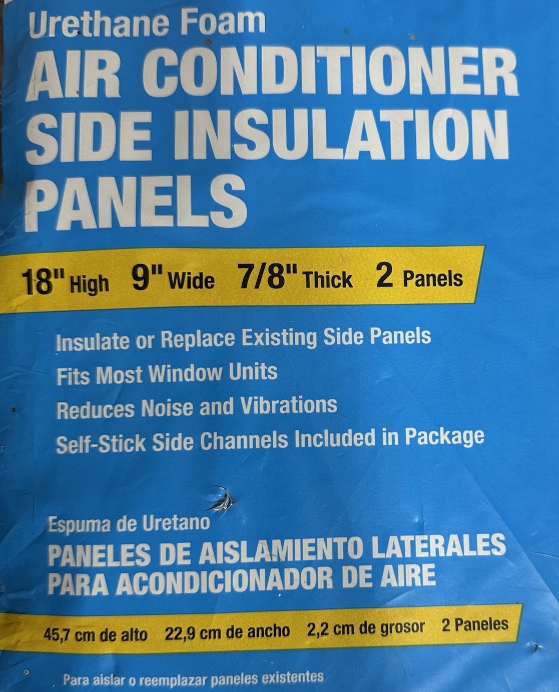 Frost King Window Air Conditioner Foam Side Insulation AC14 2-Panels 18x9x7/8”