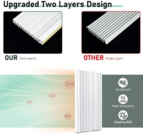 Flehomo Window Air Conditioner Side Panels with Double Layers, Adjustable Ins…