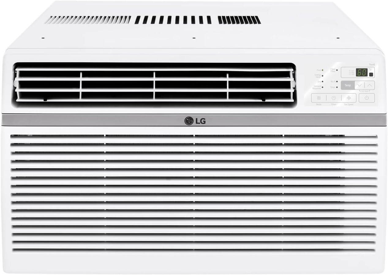 LG 8,000 Window Air Conditioner, 115V, 350 Sq.Ft. (14′ X 25′ Room Size), Quiet O