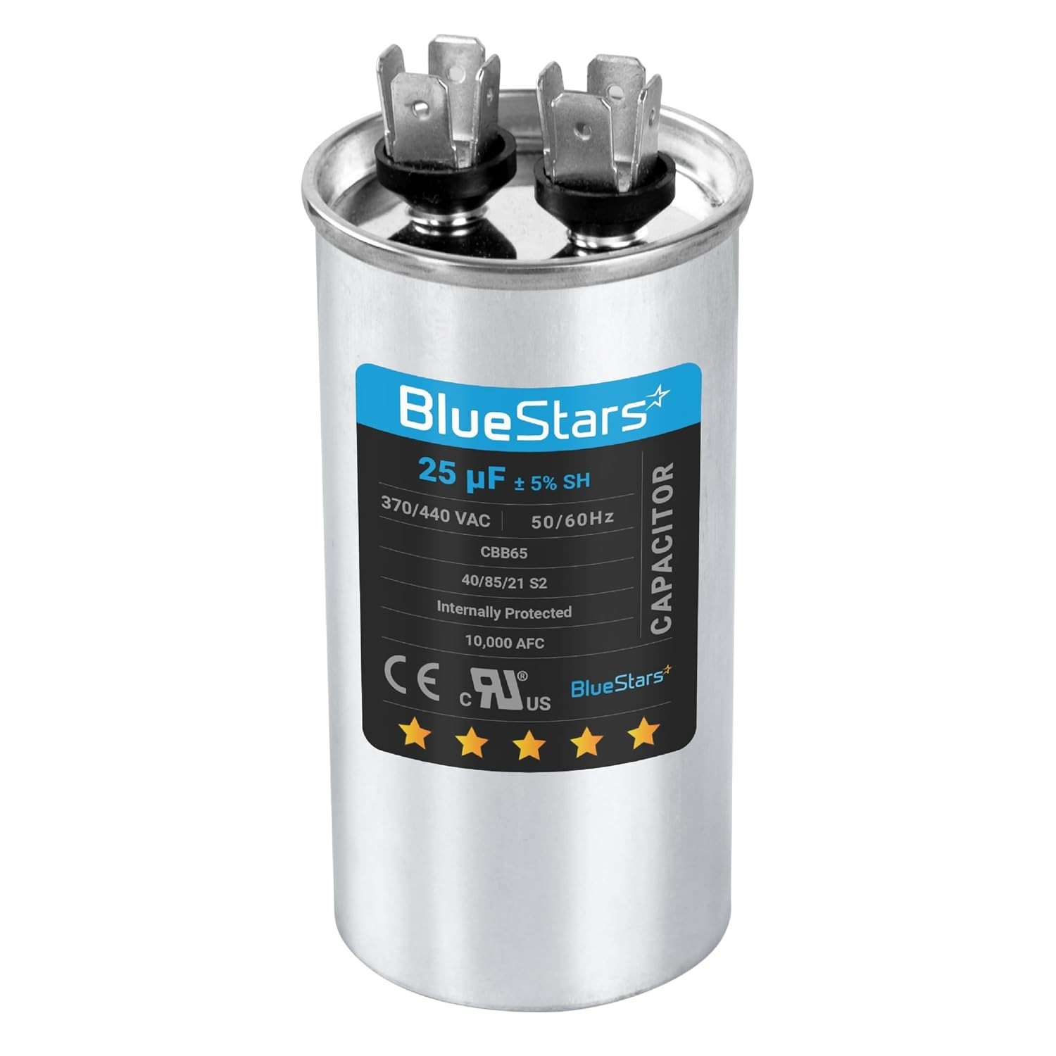 [UL Certified] 12.5 UF MFD ±5% 370 VAC Or 440 VAC Oval Run Start Capacitor – Rep