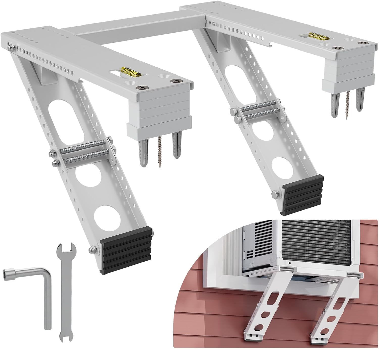 LEOPO Air Conditioner Support Bracket,Fits Single & Double-Hung Windows,Heavy Du
