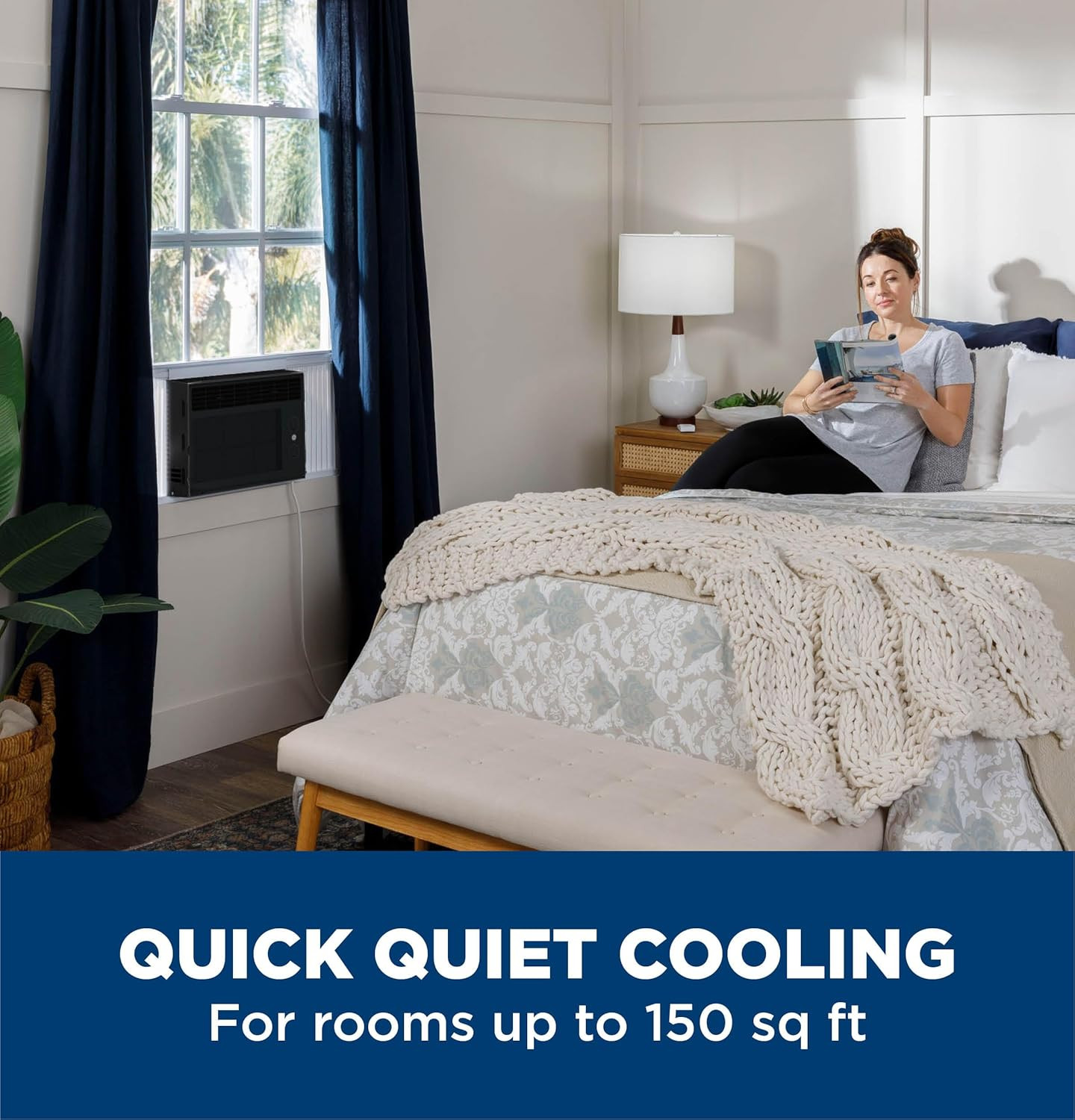AWAS05BBA Window Air Conditioner Unit, 5,000 BTU for Small 150 Sq Ft. with Manua