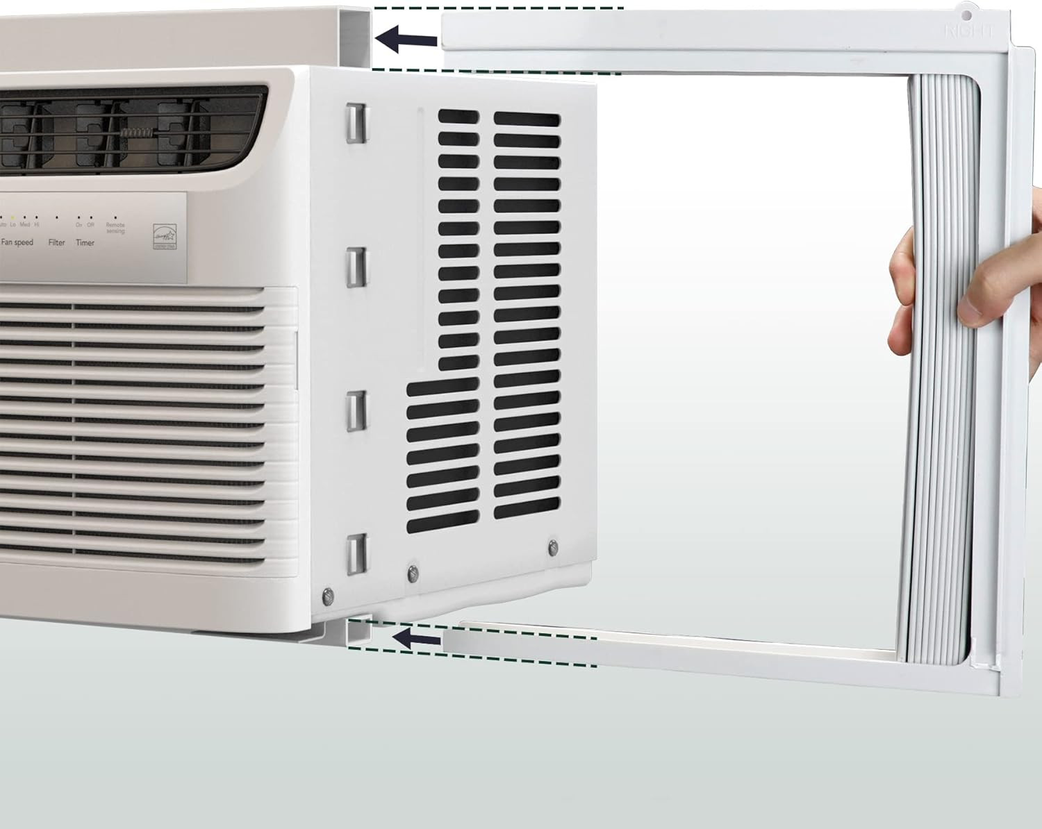 Window Air Conditioner Side Panels with Frame, Adjustable Insulation AC Side Pan