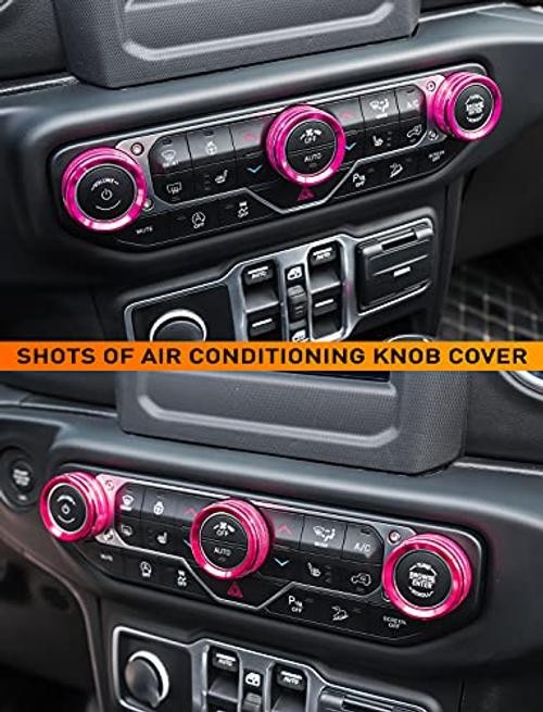 HVAC Climate Control Panel Knob Trim Kit & Light Control Switch Cover, Air