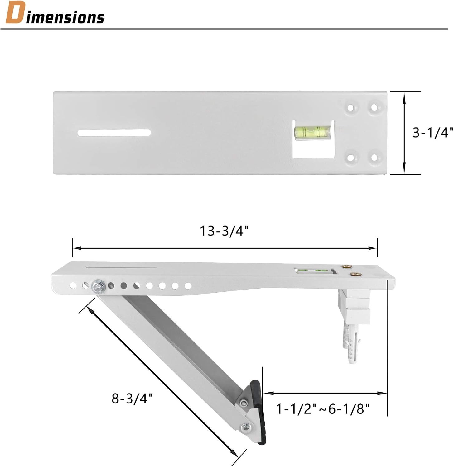 AC Window Air Conditioner Bracket Light Duty Support up to 85 Lbs, Designed for