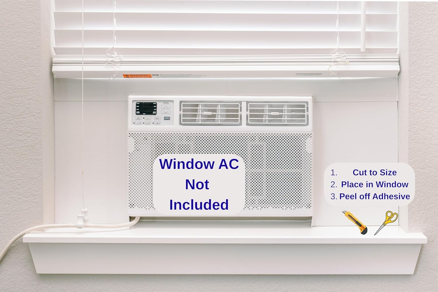 White Surround Insulation Panels for Window AC Unit Indoor Air Conditioner
