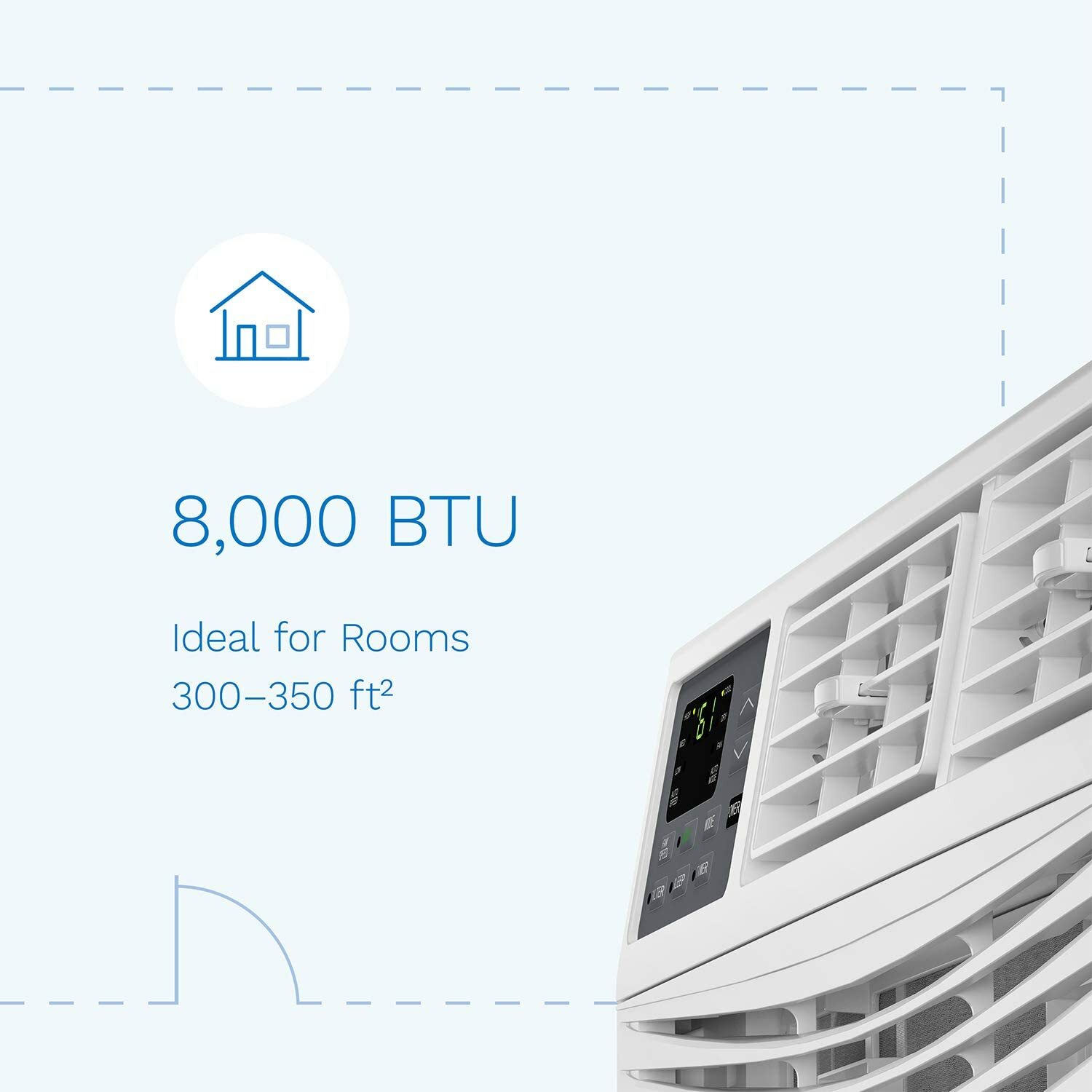 hOmeLabs 8,000 BTU Window Air Conditioner – Energy Star Certified + Window Kit