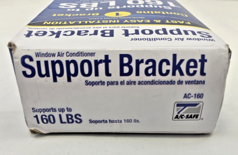 AC-Safe AC-160 Universal Window AC Support Bracket 160lb Heavy Duty NEW