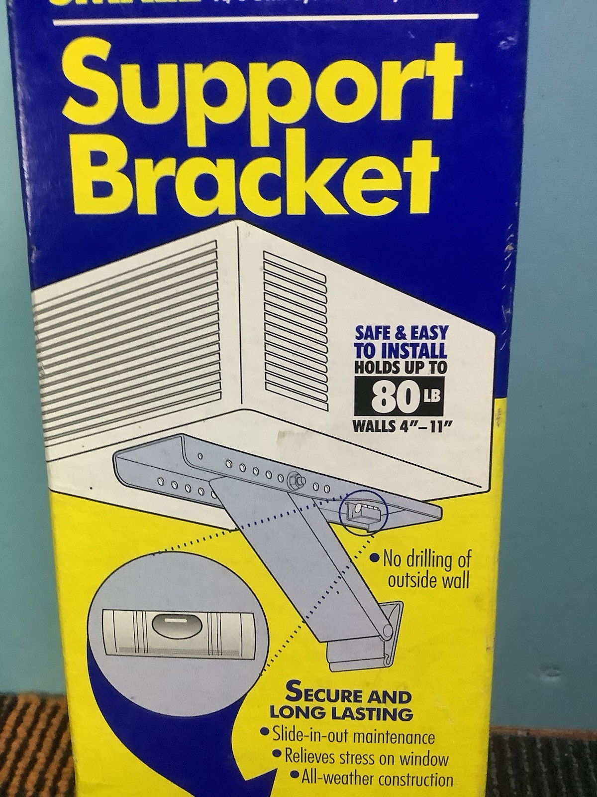 A/C Safe AC-080 Window Air Conditioner Support Bracket for Small Units to 80 lbs