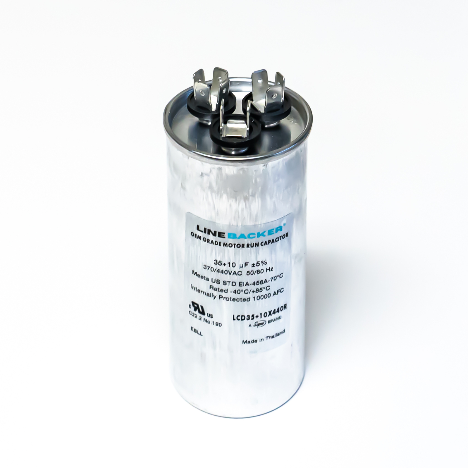 Supco Capacitor Round Dual Run 35 + 10 uf mfd 370/440 Volts for HVAC Motors