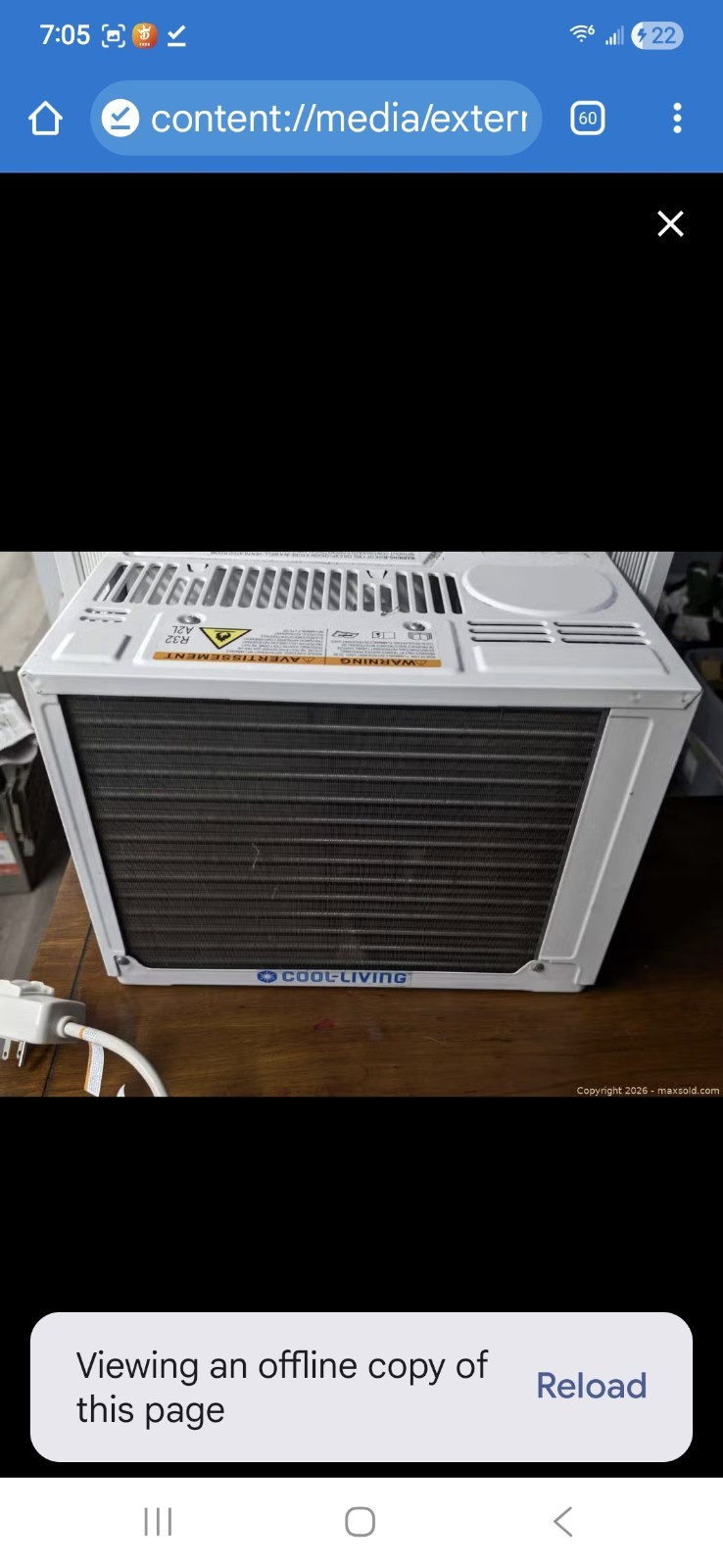 Cool-Living 5000 BTU Air Conditioner – CLW-15C1A-G09AC