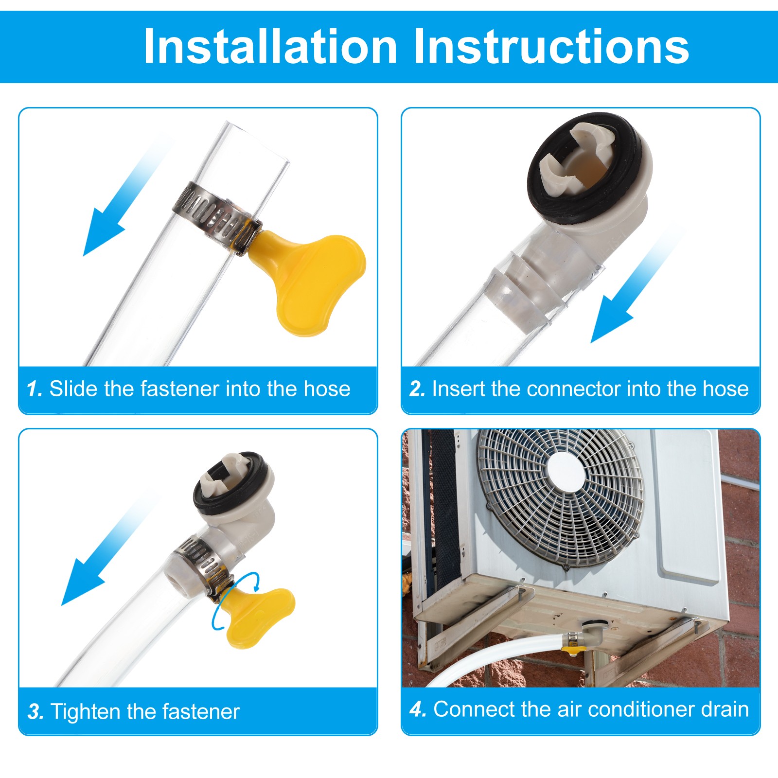 6.6Ft Air Conditioner Drain Hose, Portable Universal AC Drain Hose