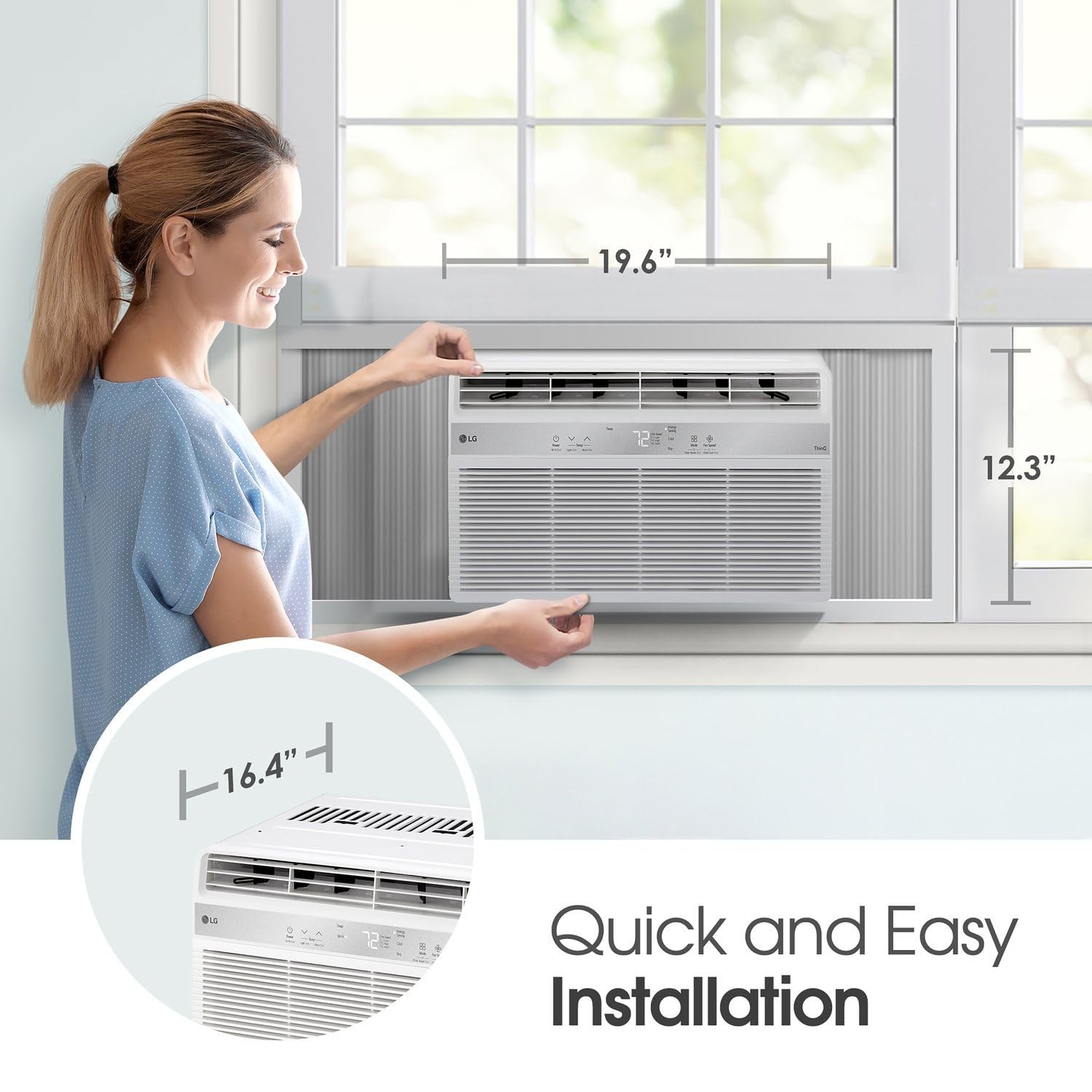 LG LW1025R 10,000 BTU Window Air Conditioner w/ Remote Cools 450 Sq Ft
