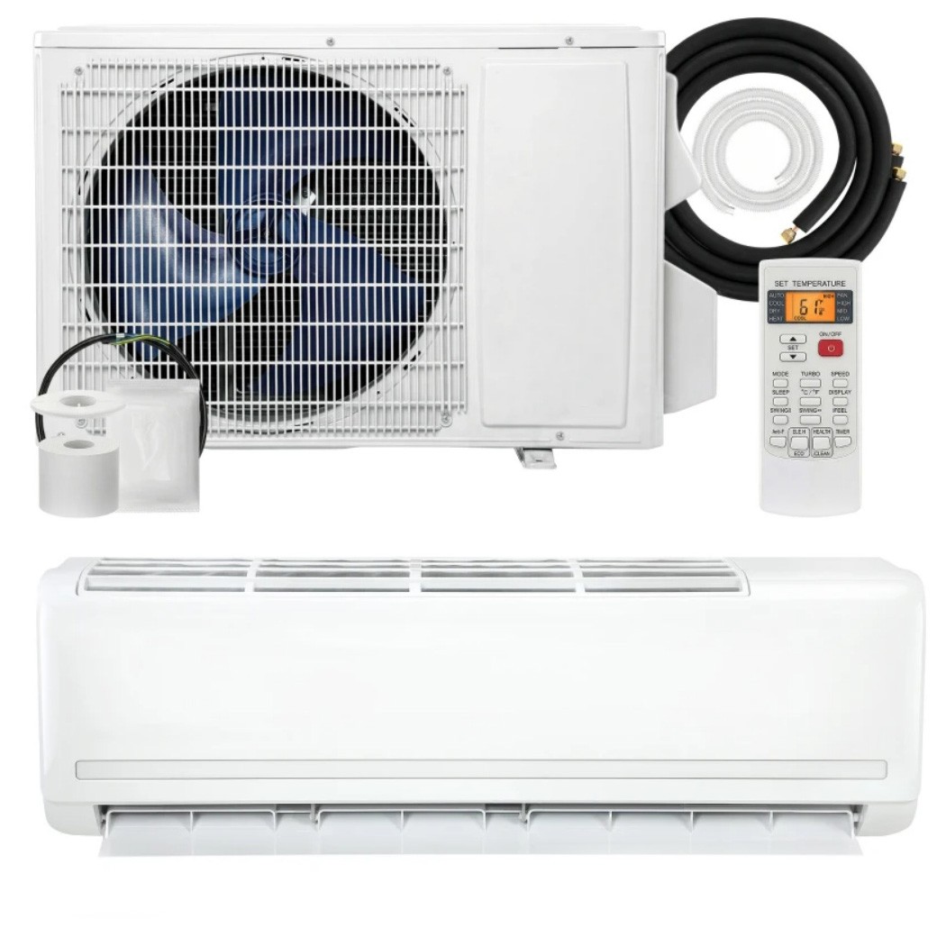 Mini Split AC 18000 BTU Cooling Heating 1250 Sq Ft SEER2 19 R32 230V White